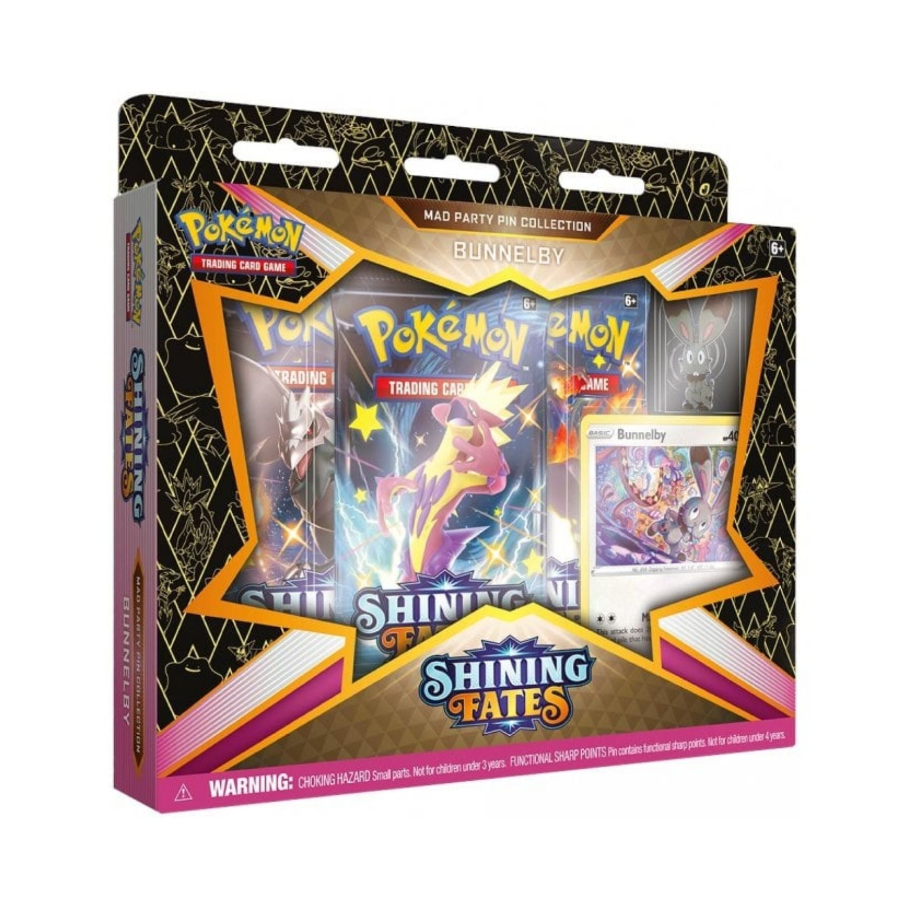 Pokemon - Shining Fates - Mad Party Bunnelby Pin
