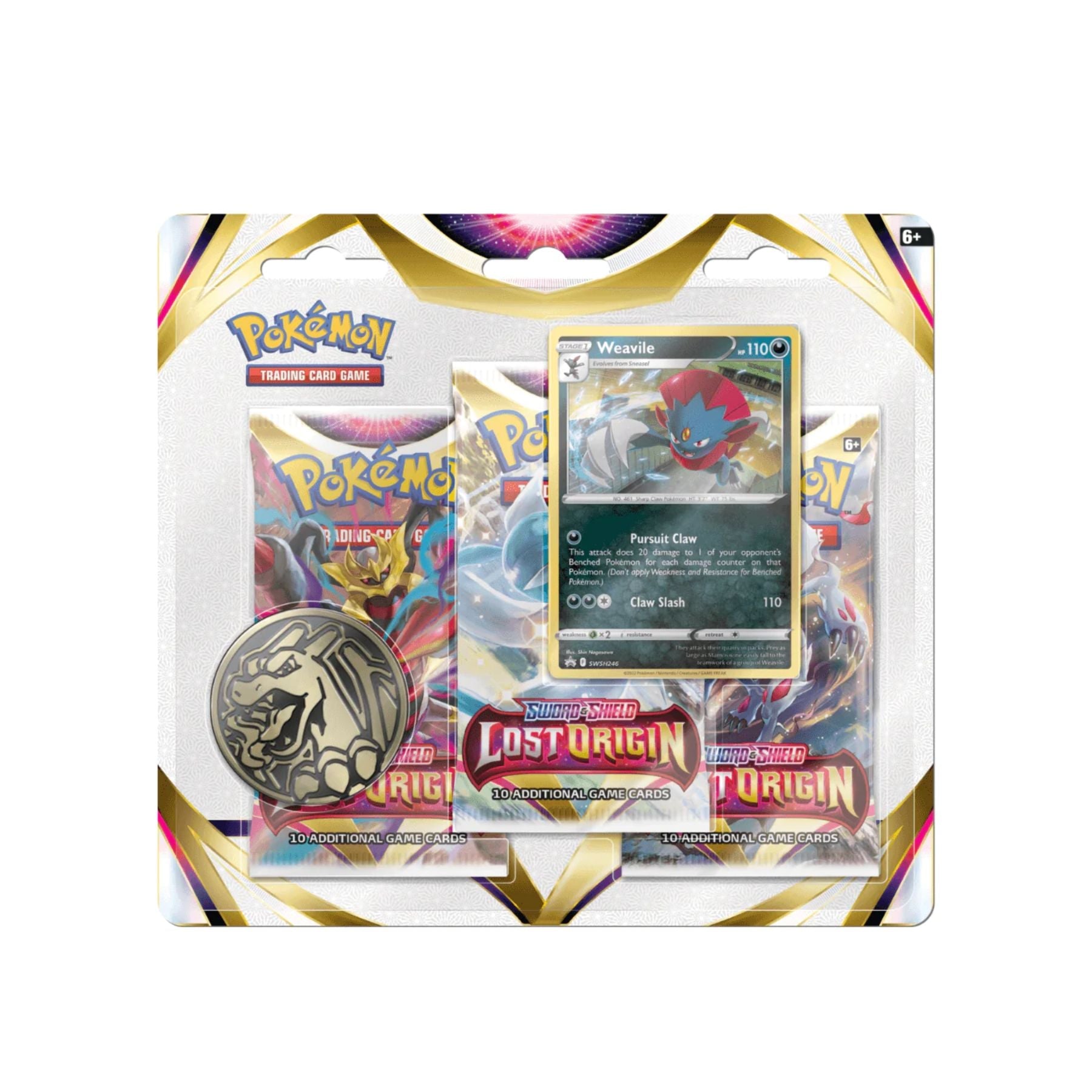 Pokemon - Lost Origin - 3 Pack Blister - Weavile